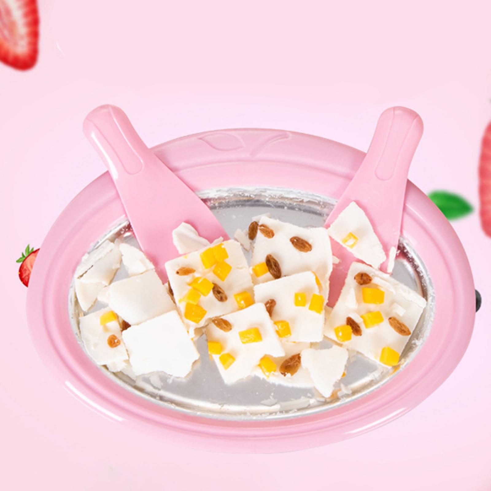 Rolled Ice Cream Maker with 2 Spatulas for Healthy Homemade Rolled Ice Cream