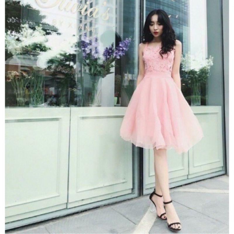 Đầm Ren Nữ Dáng Xòe Cực Xinh ảnh thật