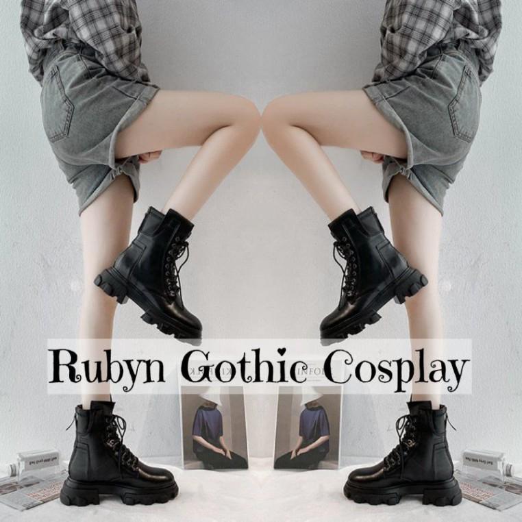 Giày Boots chiến binh khoá kéo cool ngầu độc lạ mới ( dây kéo phía sau )