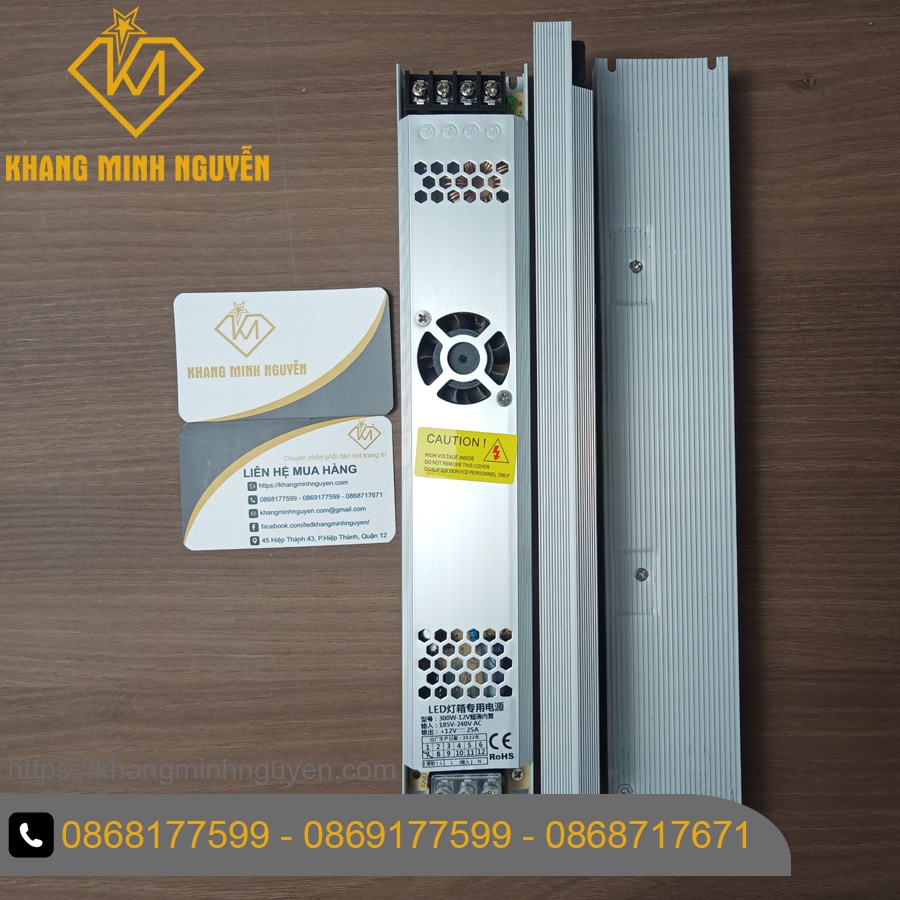 Bộ nguồn tổ ong 12V–200w–16,7A loại mỏng, dạng đũa dài chuyên dùng cho đèn led và camera
