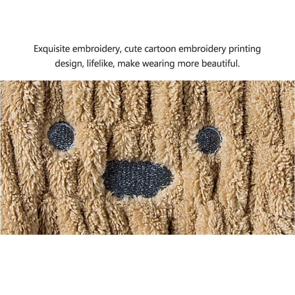 Khăn Tắm Lông Cừu San Hô Quấn Đầu Với Tai Thỏ