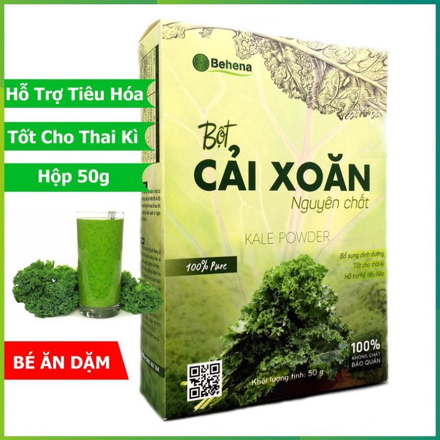 Bột Cải Xoăn Behena giảm cholesterol - Bột Cải Kale Hỗ Trợ Tiêu Hóa - giúp bé phát triển trí não