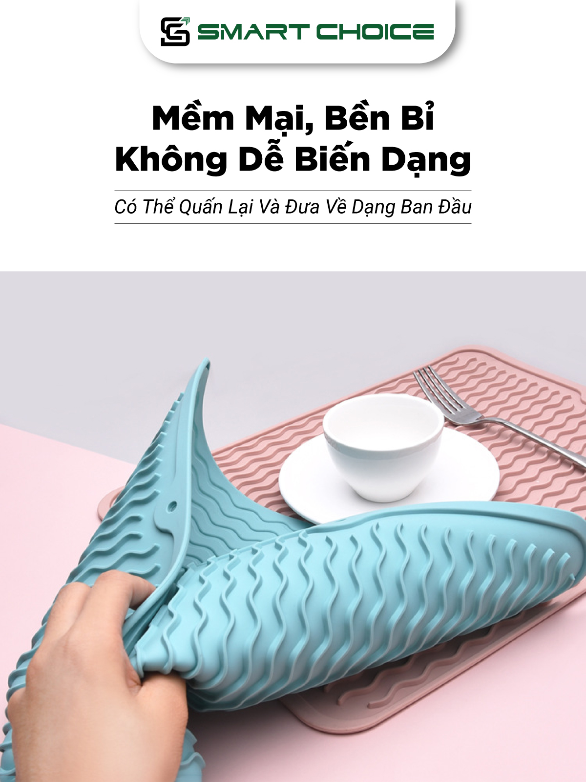 Thảm Trải Bàn Silicon SMARTCHOICE Chính Hãng 3 Màu Chất Liệu Silica Gel Cao Cấp SCG-PK152