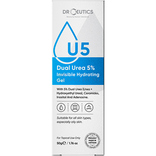 Gel DrCeutics Dual Urea 5% Invisible Hydrating Gel giúp dưỡng ẩm và phục hồi da (50g) - Hàng chính hãng