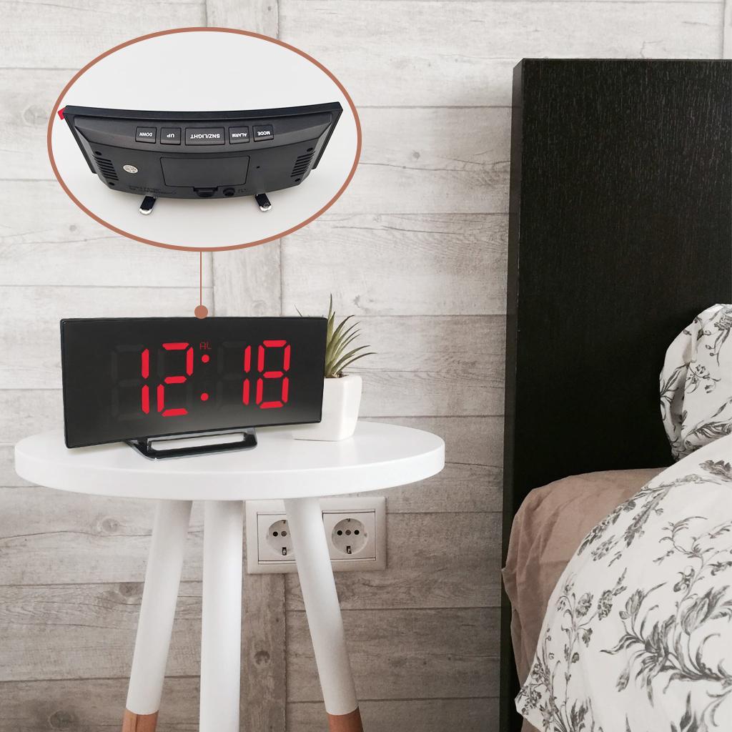 LED Display Alarm Clock Digital Projection Clock with 12/24 Hours Clock-01