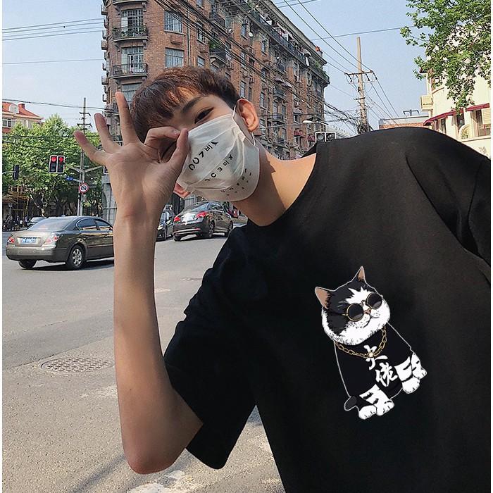 FreeShip Đơn 50K ️Siêu Phẩm️ Áo thun nam nữ unisex tay lỡ in hình ông trùm mèo đẹp vải dày mịn