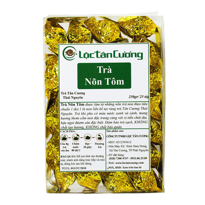 Hộp trà xanh Nõn tôm 25 tép nhỏ 250 gram