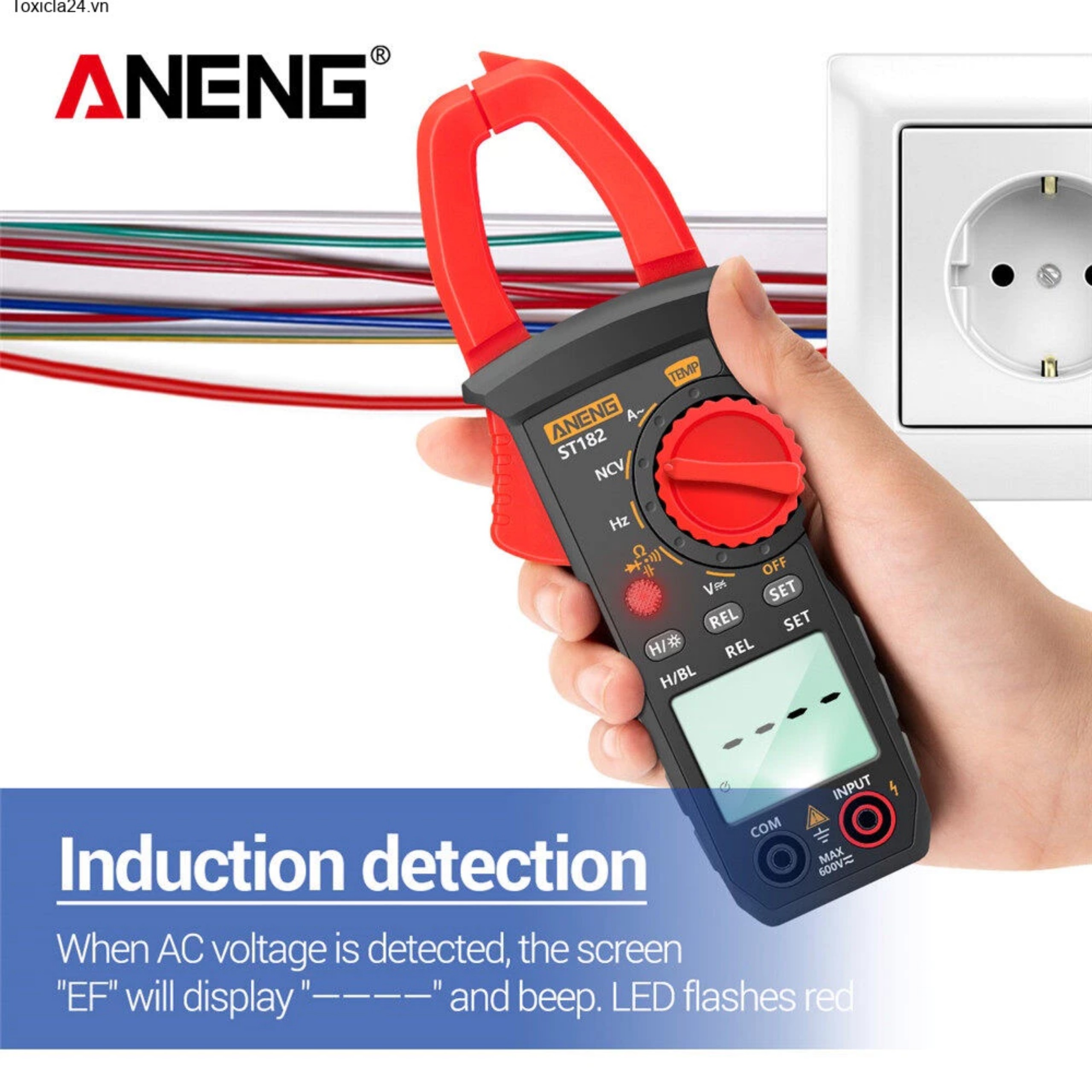 Đồng hồ đo kẹp kỹ thuật số ANENG ST182 4000 True RMS - Đo đa năng, chính xác cao
