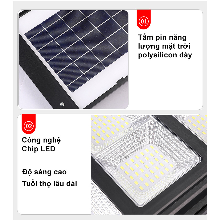 Đèn năng lượng mặt trời 200w,300w,400w ,pin dung lượng lớn, tuổi thọ lâu dài - D1383