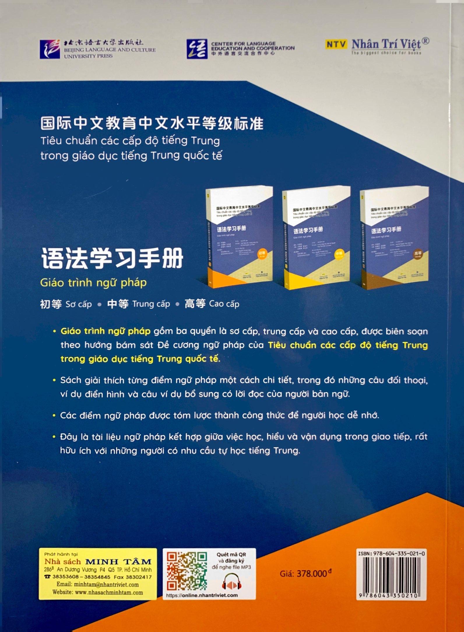 Tiêu Chuẩn Các Cấp Độ Tiếng Trung Trong Giáo Dục Tiếng Trung Quốc Tế - Giáo Trình Ngữ Pháp - Sơ Cấp