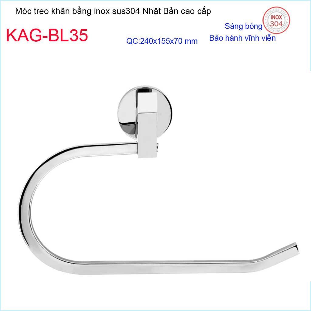 Vòng treo khăn Inox Kace, Vòi treo khăn tắm Inox SUS304 Nhật Bản