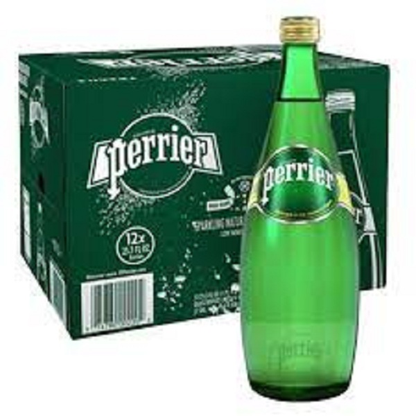 1 thùng tương đương 12 chai nước khoáng thiên nhiên bổ sung ga từ nguồn hiệu Perrier 750ml