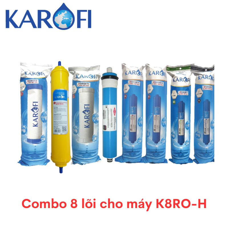 Combo 8 lõi lọc nước Karofi cho máy K8RO-H hàng chính hãng