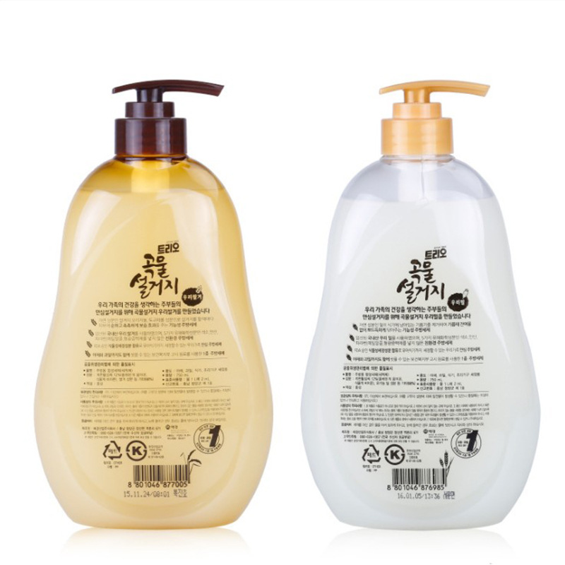 Nước rửa bát, chén ngũ cốc Terrio Aekyung Hàn Quốc tinh lúa mạch và cám gạo Hàn Quốc 750ml