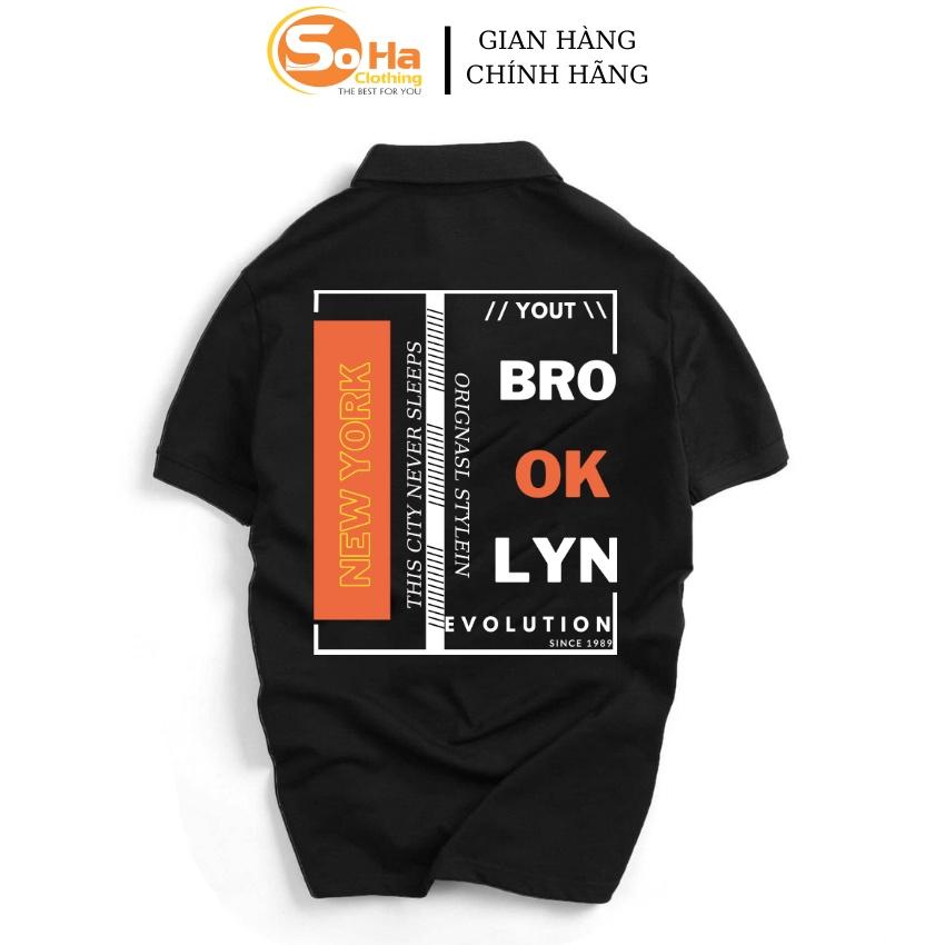 Áo POLO nam cổ bẻ BLOOKYN EVLS vải cá sấu dệt kim xuất xịn,chuẩn form, sang trọng ,thanh lịch - SOHA CLOTHING