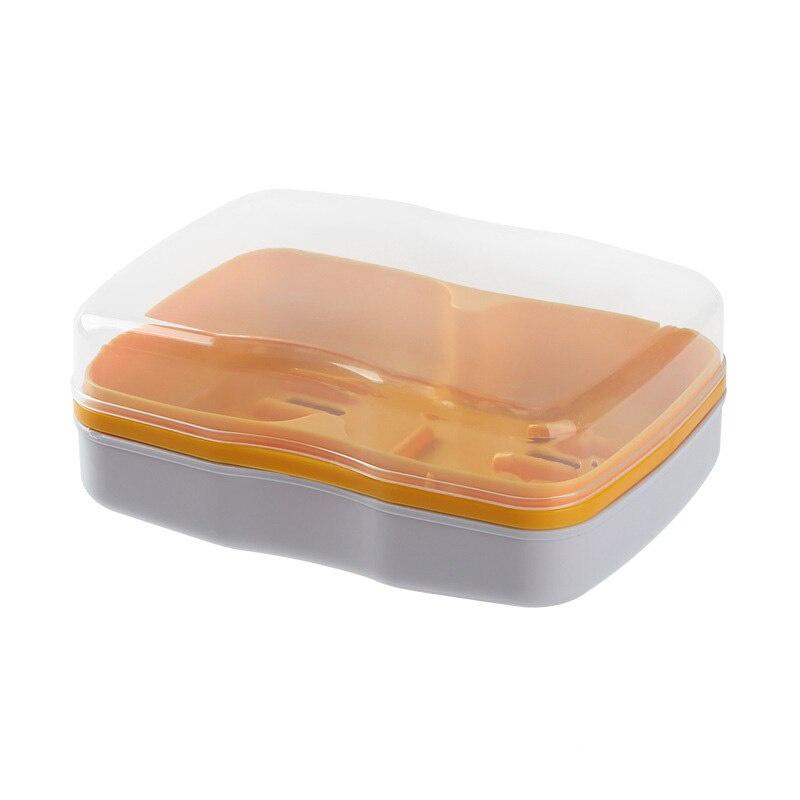 Double Layer With Cover Soap Box Bathroom Holder Dish Storage Plate Tray Soap Holder Case Supplies Bathroom Gadgets Bathroom