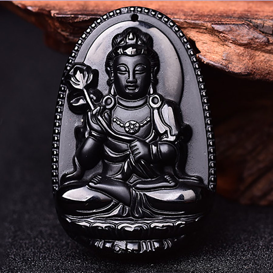 Mặt Phật Bản Mệnh Đại Thế Chí Bồ Tát Obsidian - Dành Cho Người Tuổi Ngọ