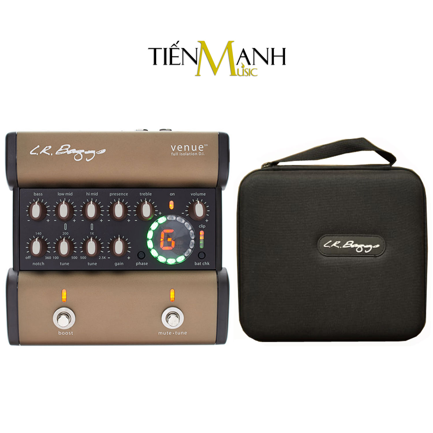 Venue DI L.R. Baggs Acoustic Guitar Thiết bị tạo hiệu ứng âm thanh LR Baggs Preamp EQ Tuner Pedal Hàng Chính Hãng USA - Kèm Móng Gẩy DreamMaker