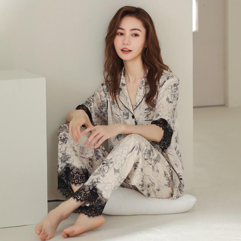Bộ Đồ Mặc Nhà ️Đồ Ngủ Pijama Lụa Cao Cấp Siêu Mát Mềm Mịn - ELSA