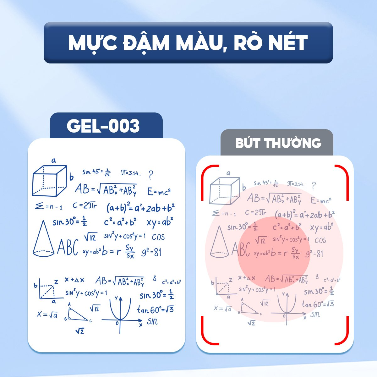 Bút Gel Quick Dry 0.5 mm - Thiên Long GEL-033 - Mực Xanh