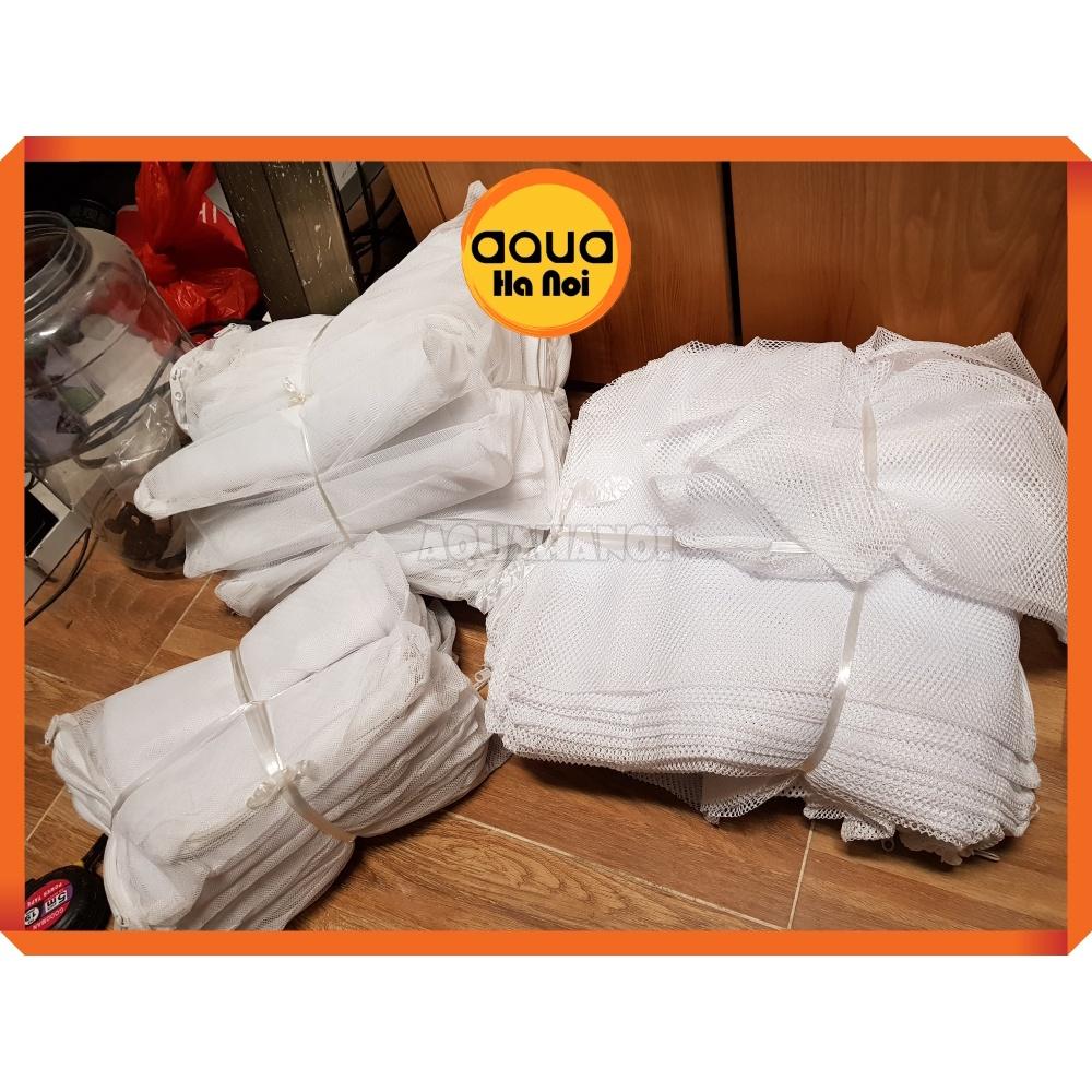 Túi lưới đựng vật liệu lọc hồ cá thủy sinh - kích thước 18x25 /25x35 /30x40cm - Có khóa zip kéo tiện lợi