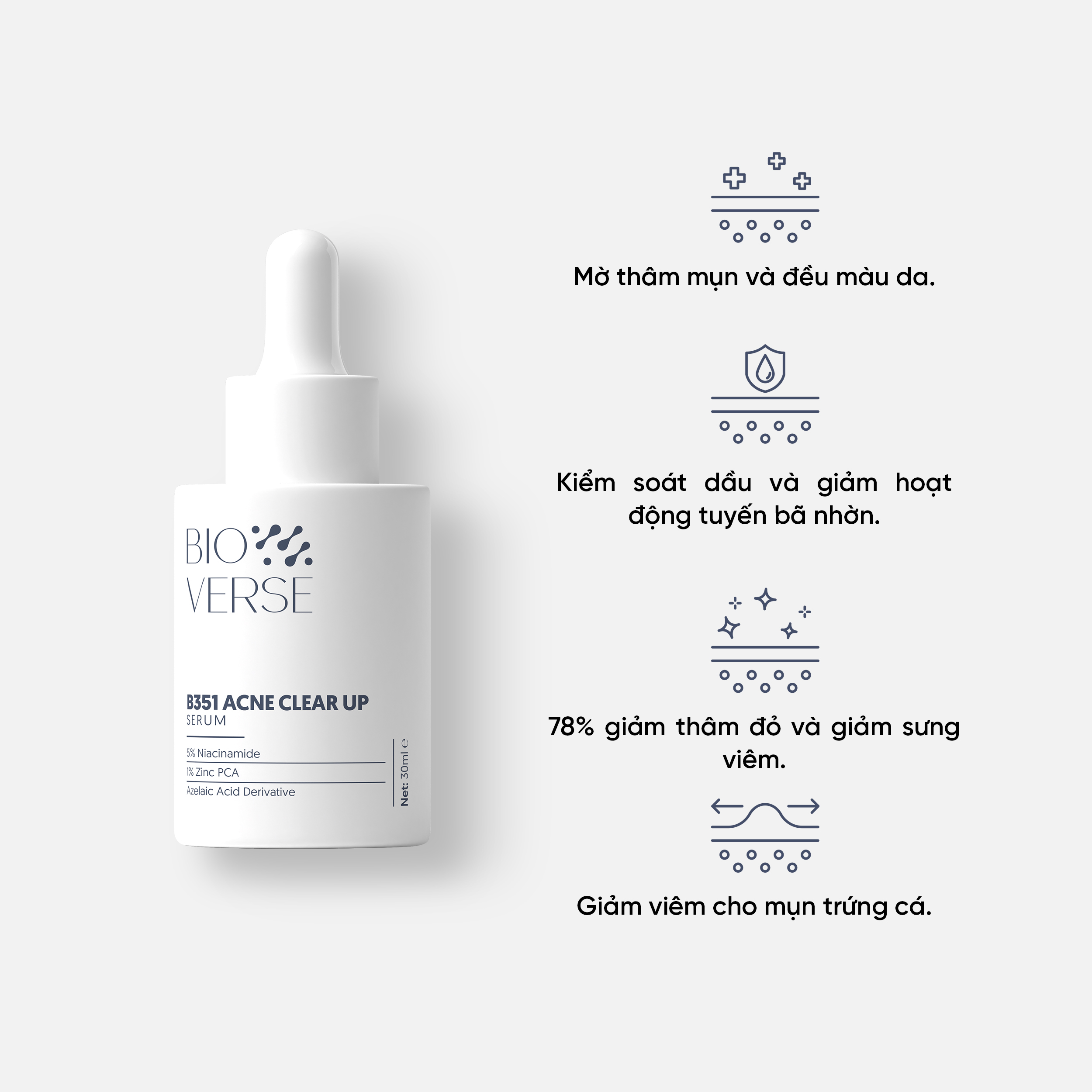 Bộ đôi phục hồi & sáng mịn da (B512 Repair Hydrating Booster + B351 Acne Clear up Serum)