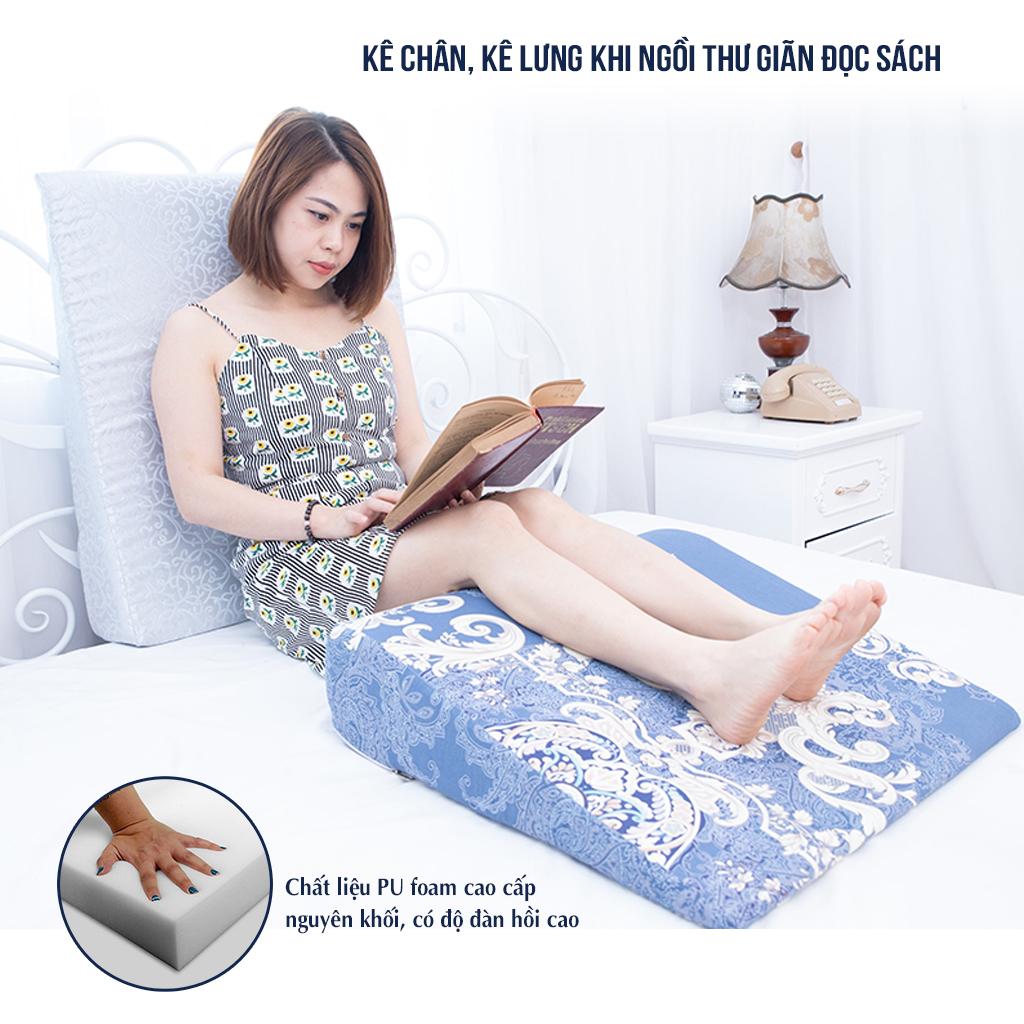 GỐI TRÀO NGƯỢC DẠ DÀY NGƯỜI LỚN YOROKOBI, KÍCH THƯỚC CAO 70*60*18CM (Bo tròn), THÍCH HỢP VỚI NGƯỜI BỊ TRÀO NGƯỢC ACID, Ợ CHUA, THOÁI HÓA CỘT SỐNG CỔ, HÀNG THƯƠNG HIỆU - COTTON HOÀNG GIA