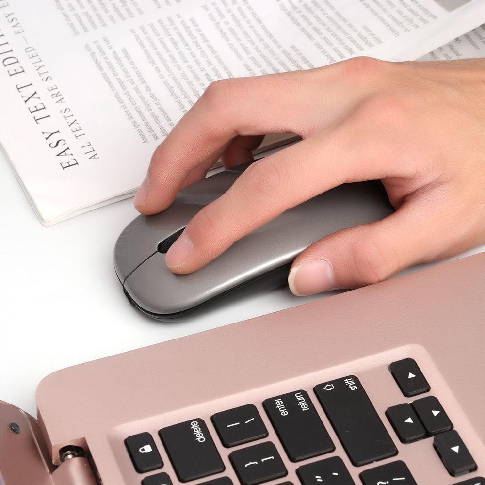 Chuột không dây bluetooth siêu mỏng nhiều màu sắc sạc USB cho PC Laptop