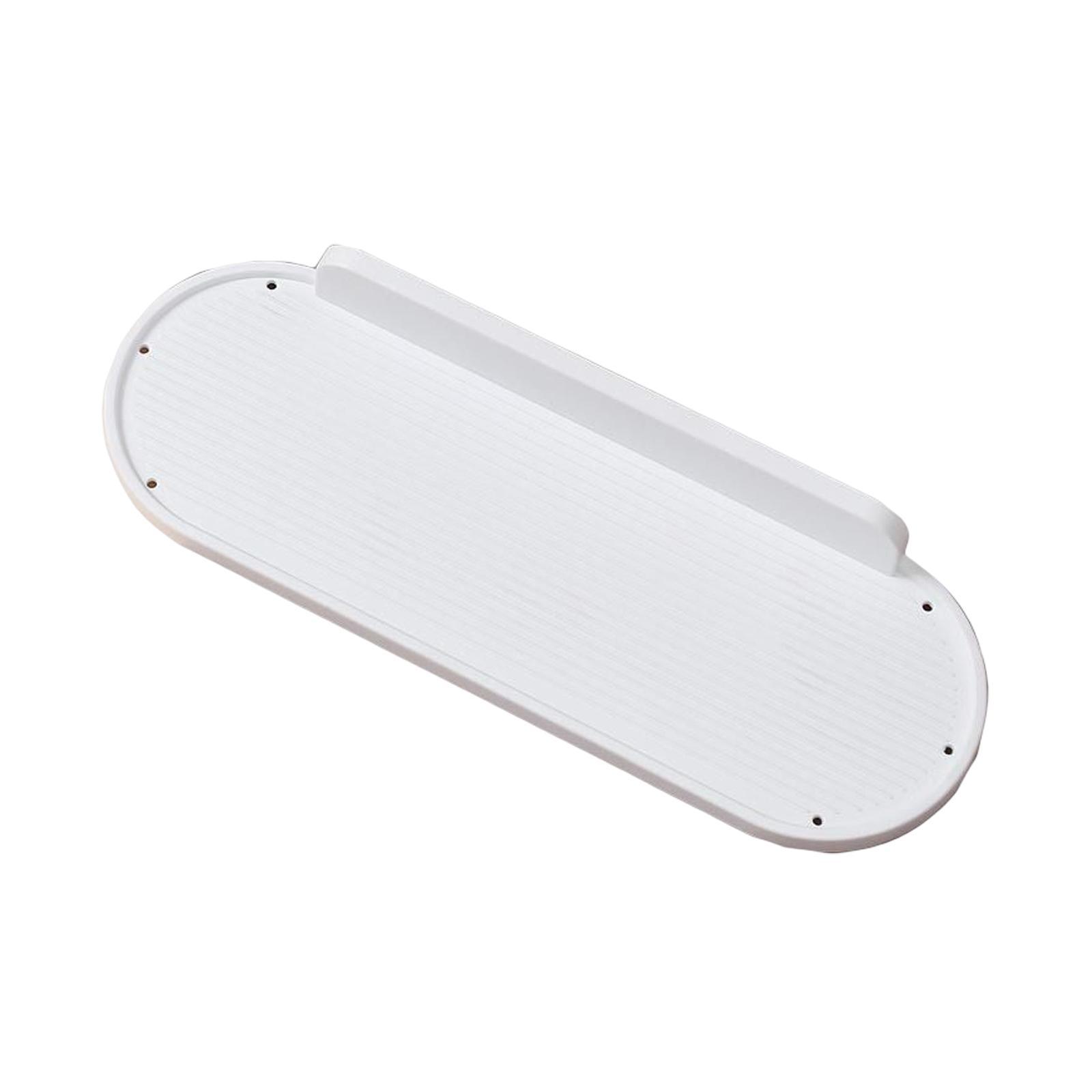 Wall Floating Shelf Adhesive Organizer Holder Rack for Toilet Bathroom White