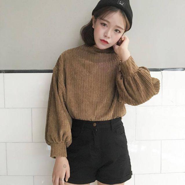 Áo ULZZANG tay bồng phong cách Harajuku