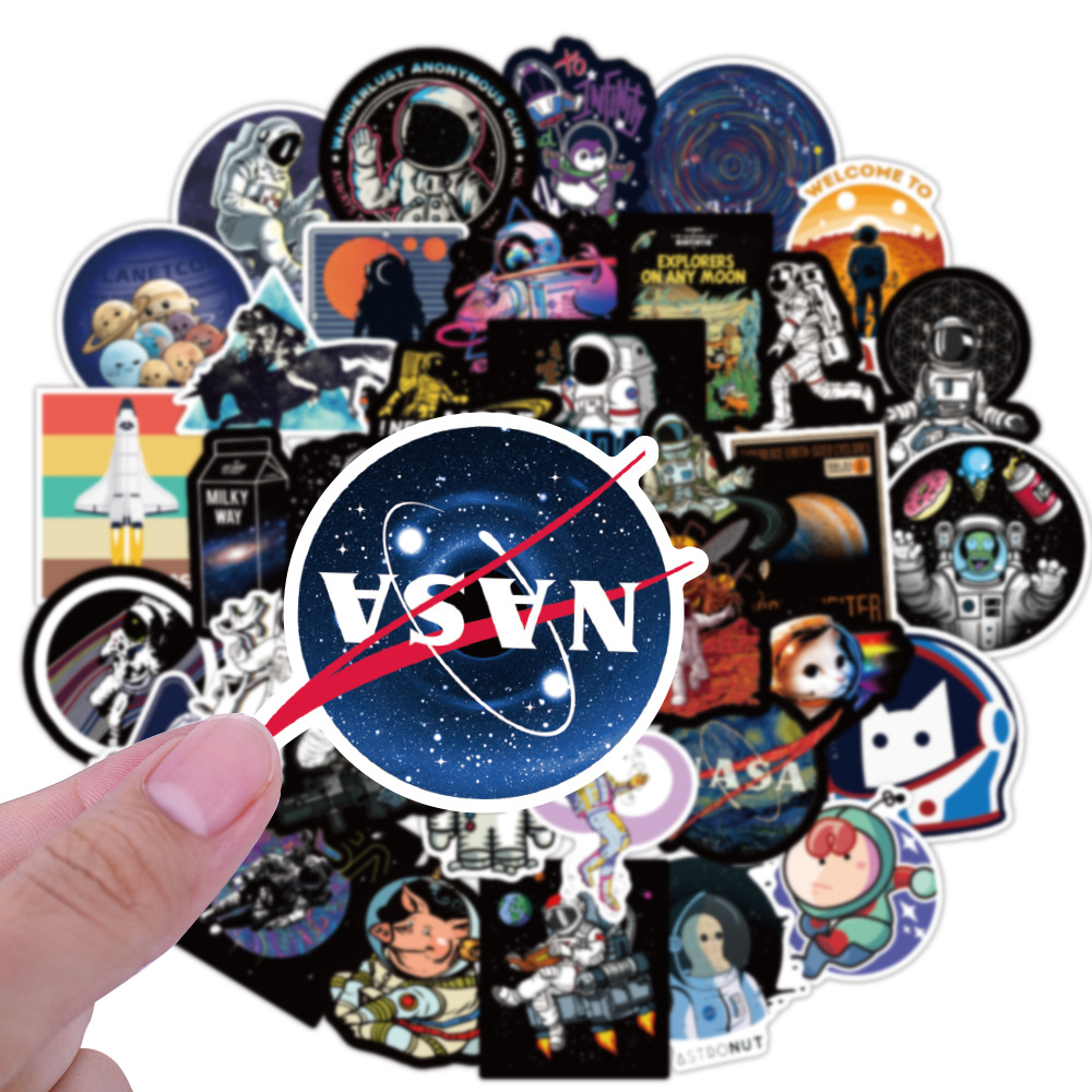 Sticker 50 miếng hình dán nasa