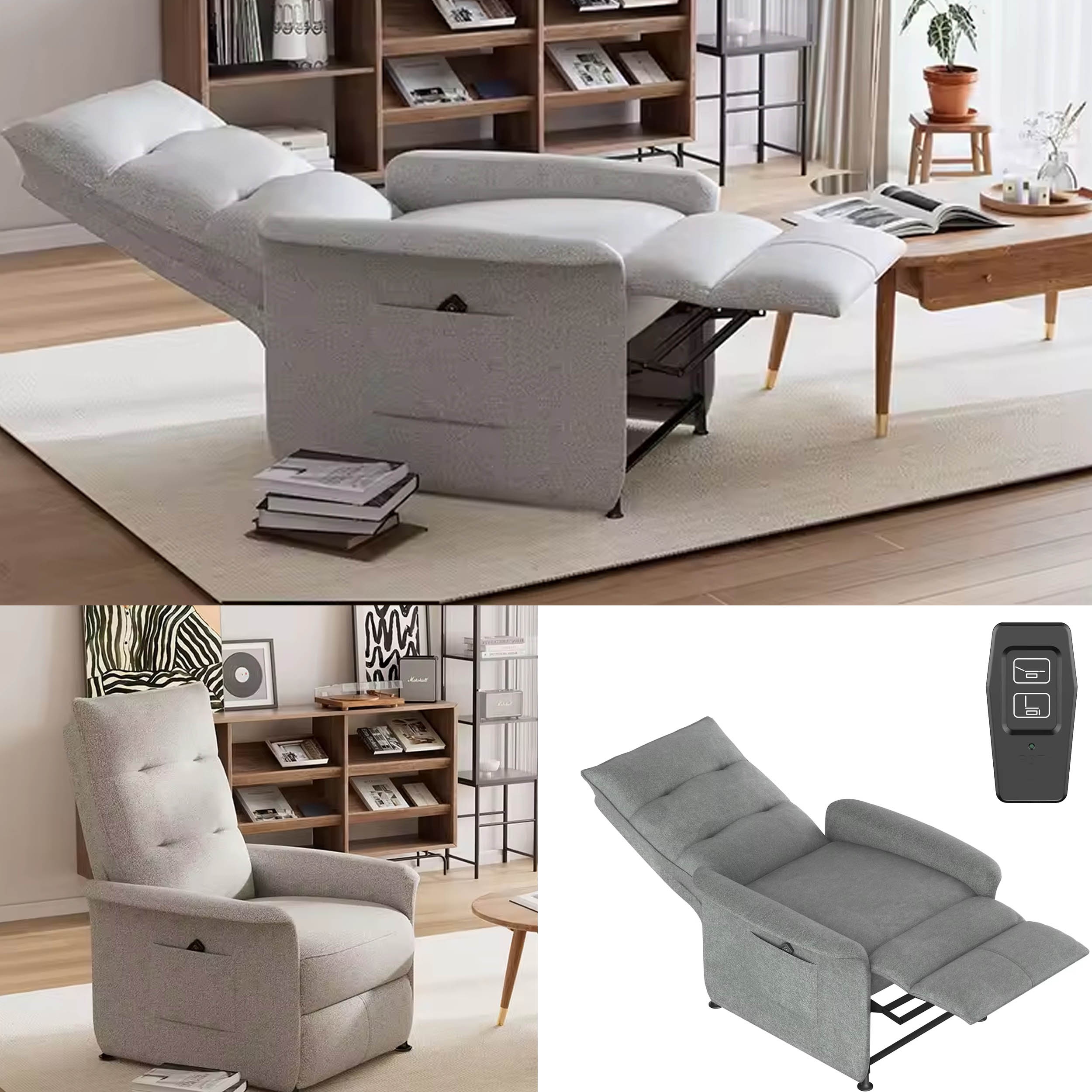Ghế sofa đơn chỉnh điện iCockpit Zero Gravity, có thể ngả thành giường