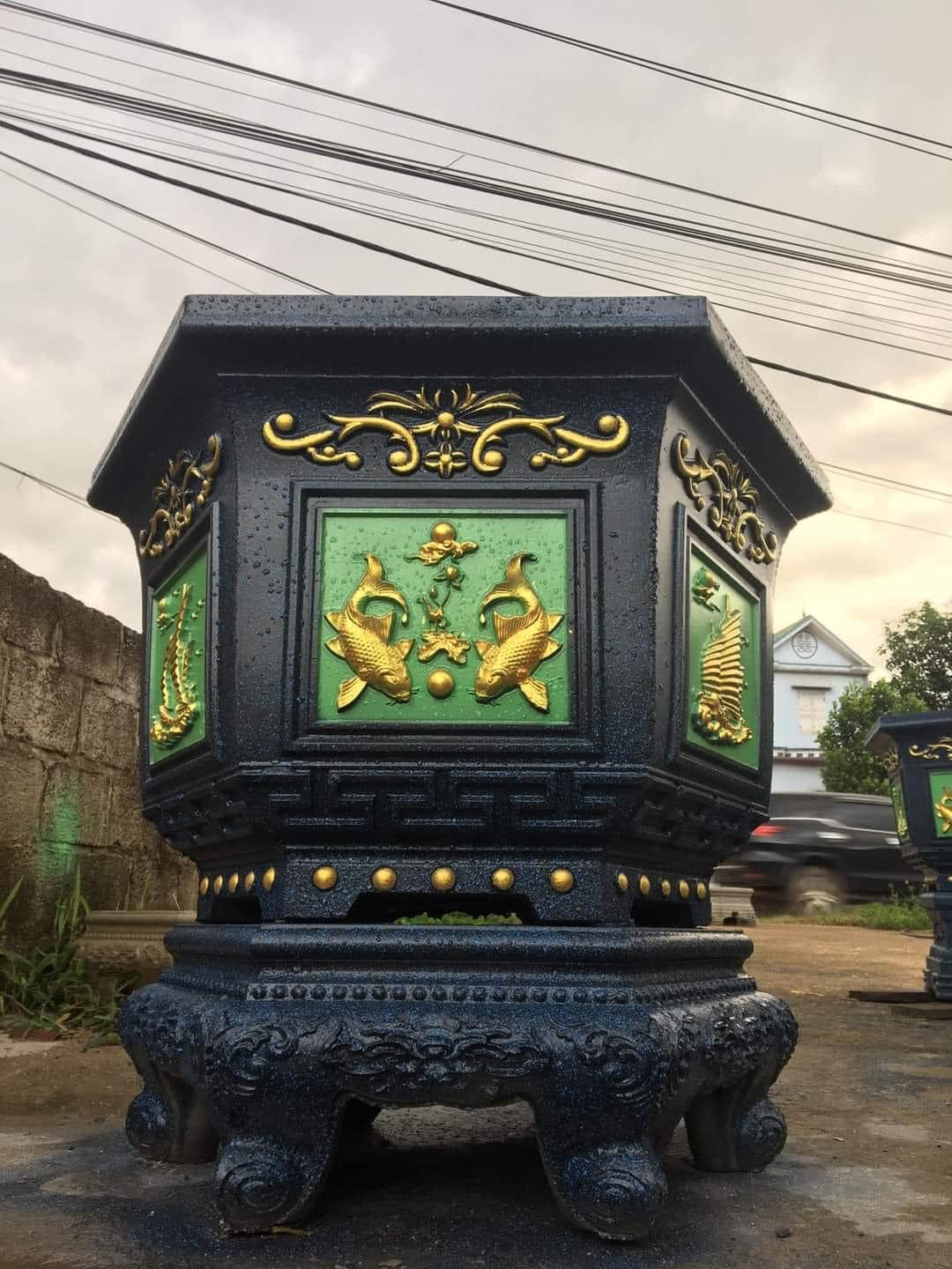 Khuôn đúc chậu cảnh lục giác 60 và chân đôn lùn