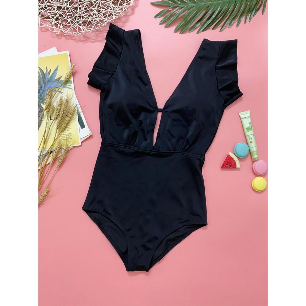 Bikini 1 mảnh liền bèo vai nhiều màu ( 100% như hình)