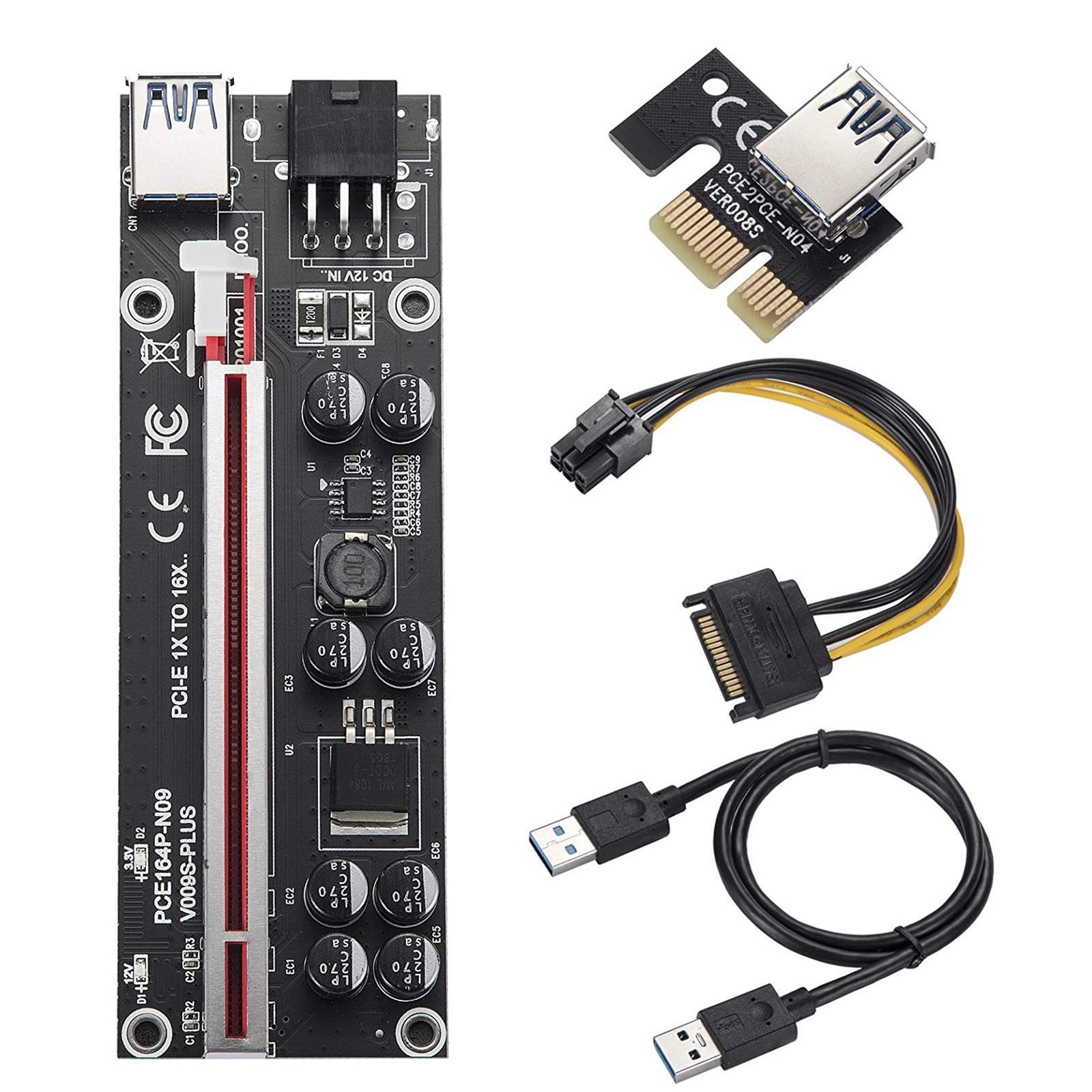 PCI- Card PCIe 1X to 16X USB3.0 Cable for GPU