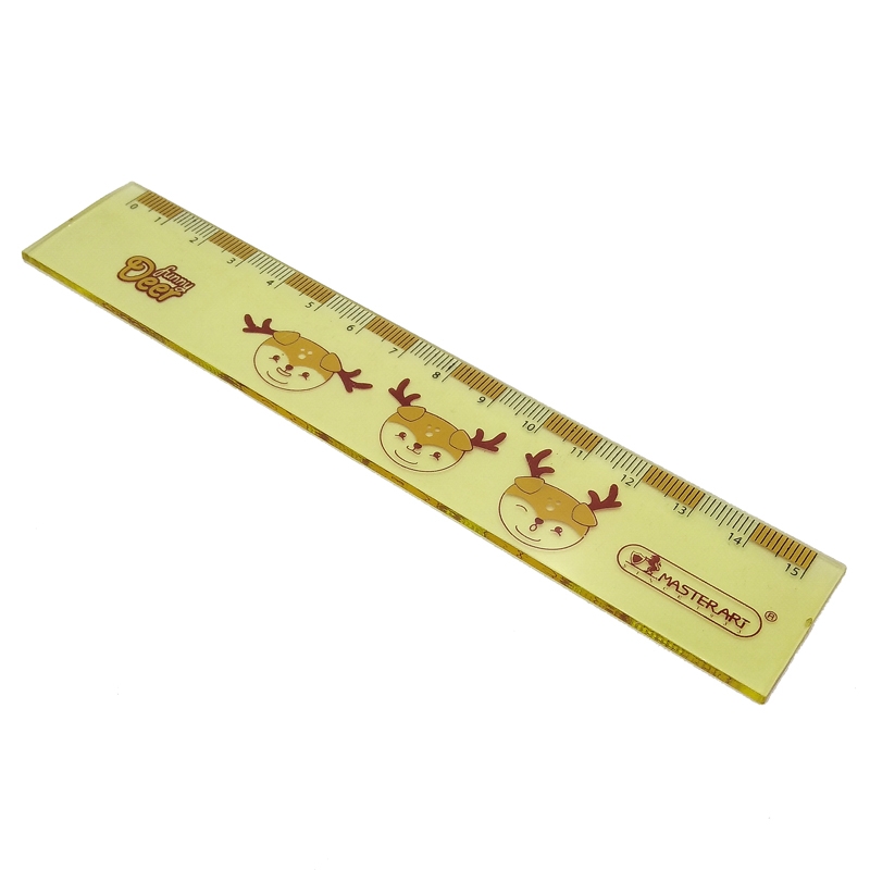 Thước Kẻ Masterart Funny Deer 15cm - Màu Vàng