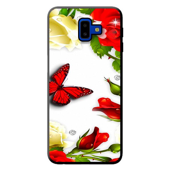 Ốp lưng cho Samsung Galaxy J6 Plus BƯỚM ĐỎ 1 - Hàng chính hãng