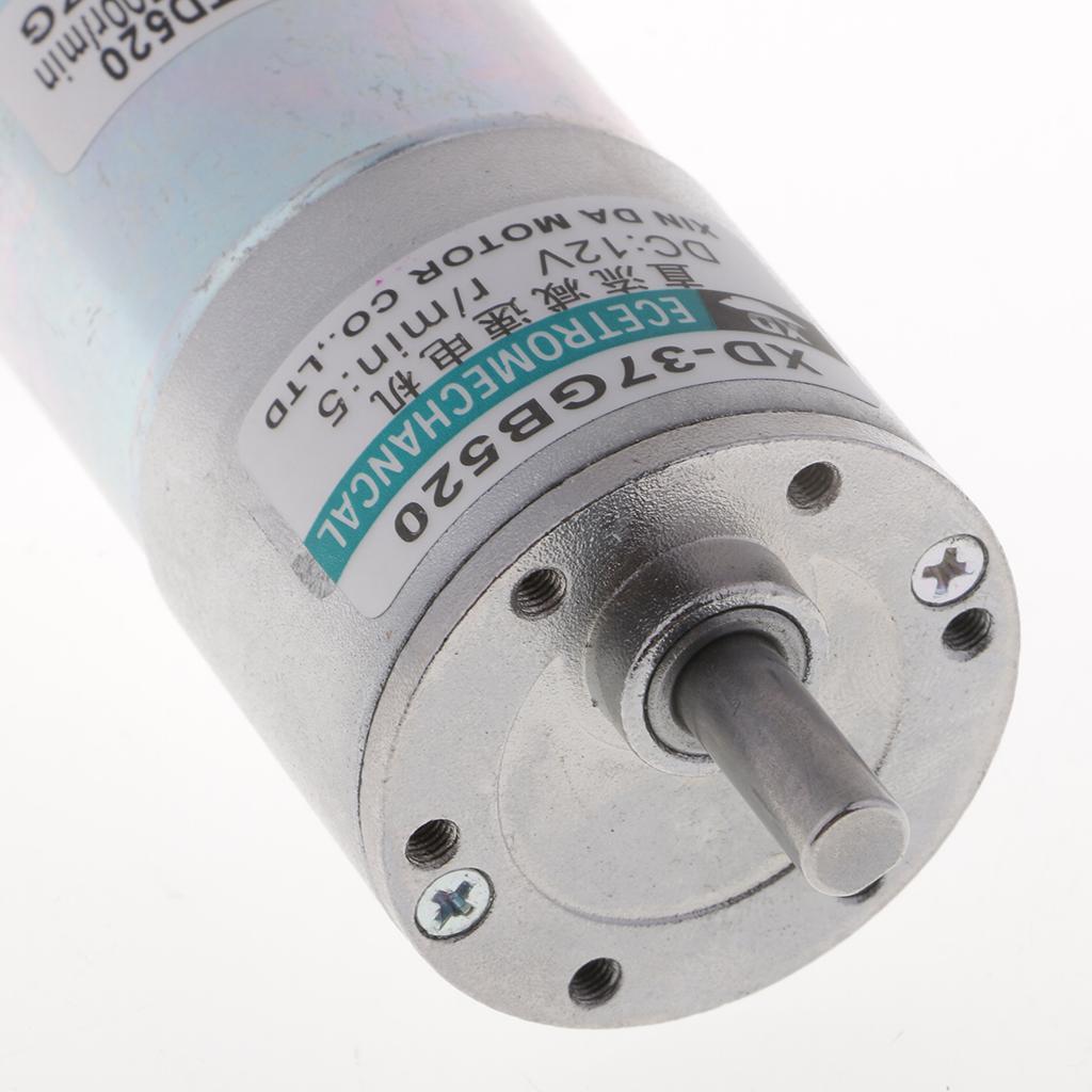 XD-37GB520 DC12V 10W 5RPM Micro Gear Motor High Adjustable Speed