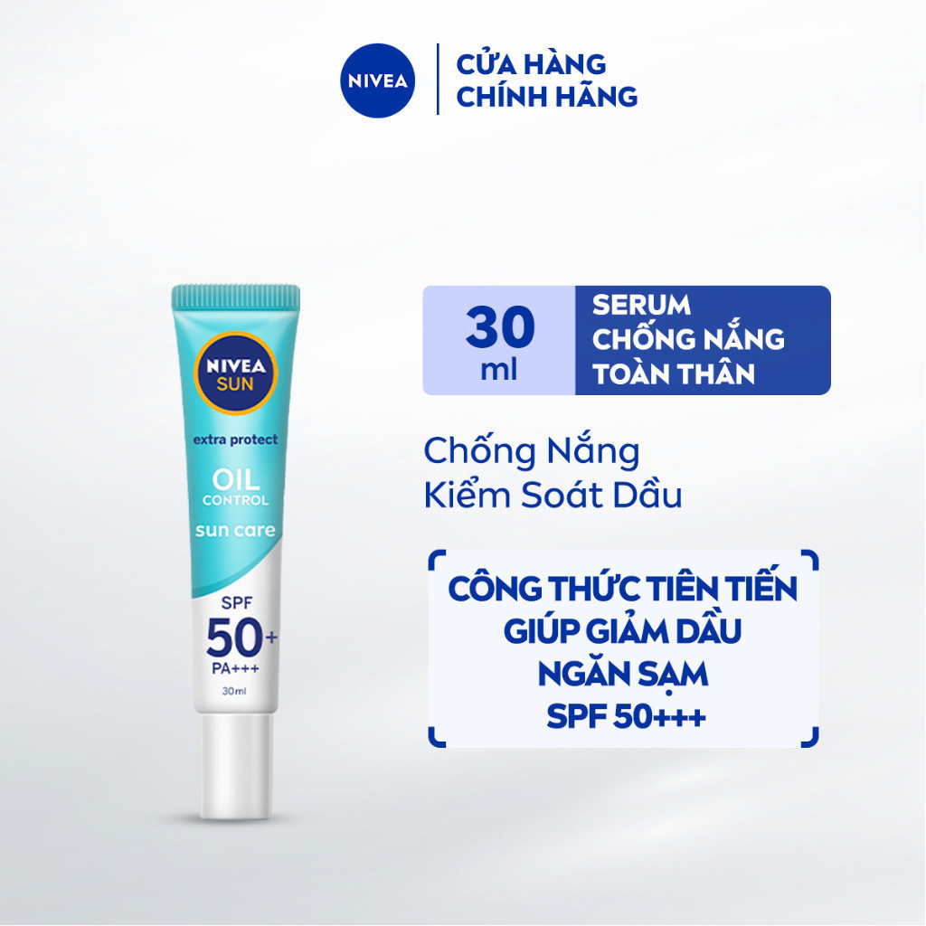 Tinh Chất Chống Nắng NIVEA Dưỡng Trắng &amp; Kiểm Soát Dầu SPF50+ PA+++ (30ml) - 86060