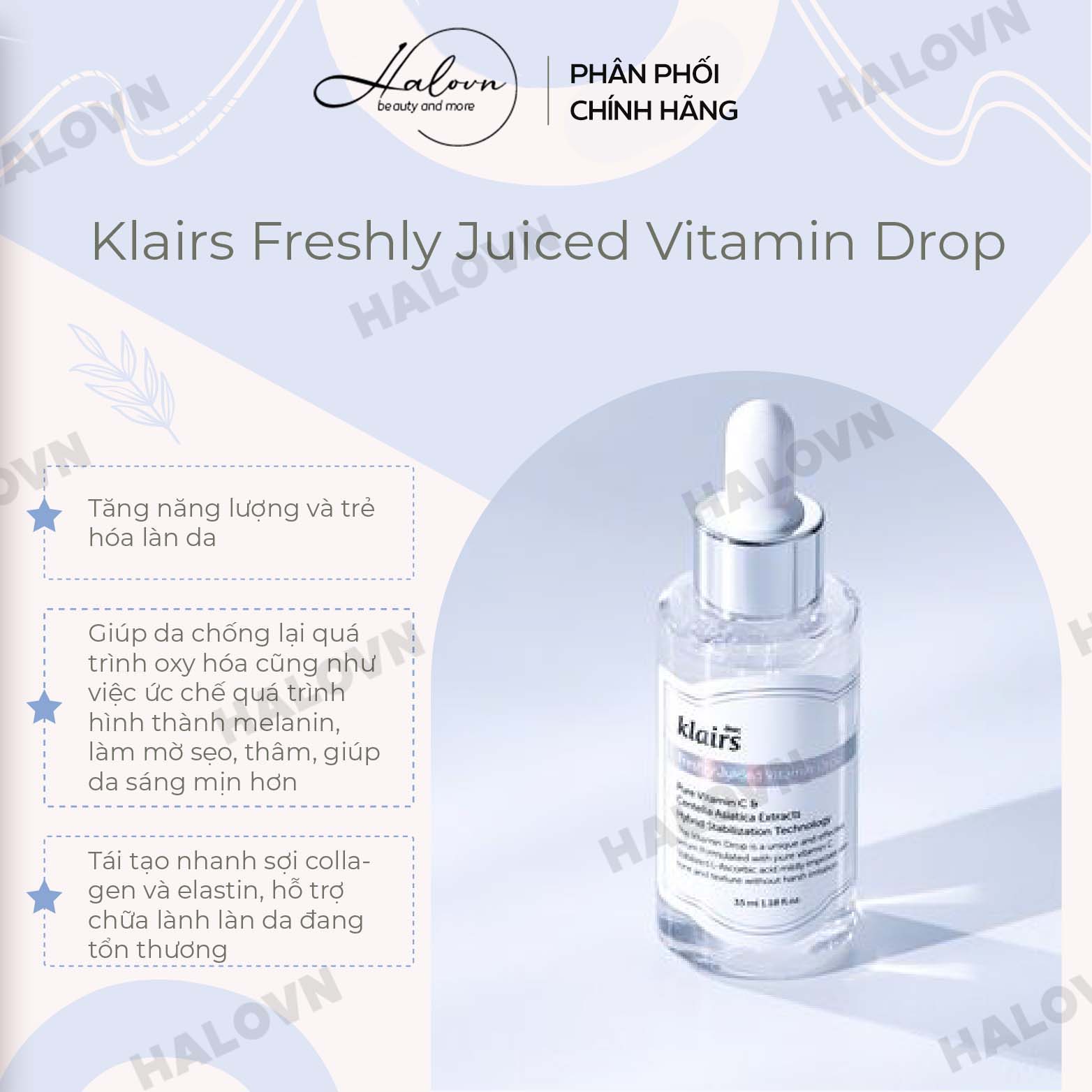 Tinh Chất Sáng Da Vitamin C Dear, Klairs Freshly Juiced Vitamin Drop 35ml