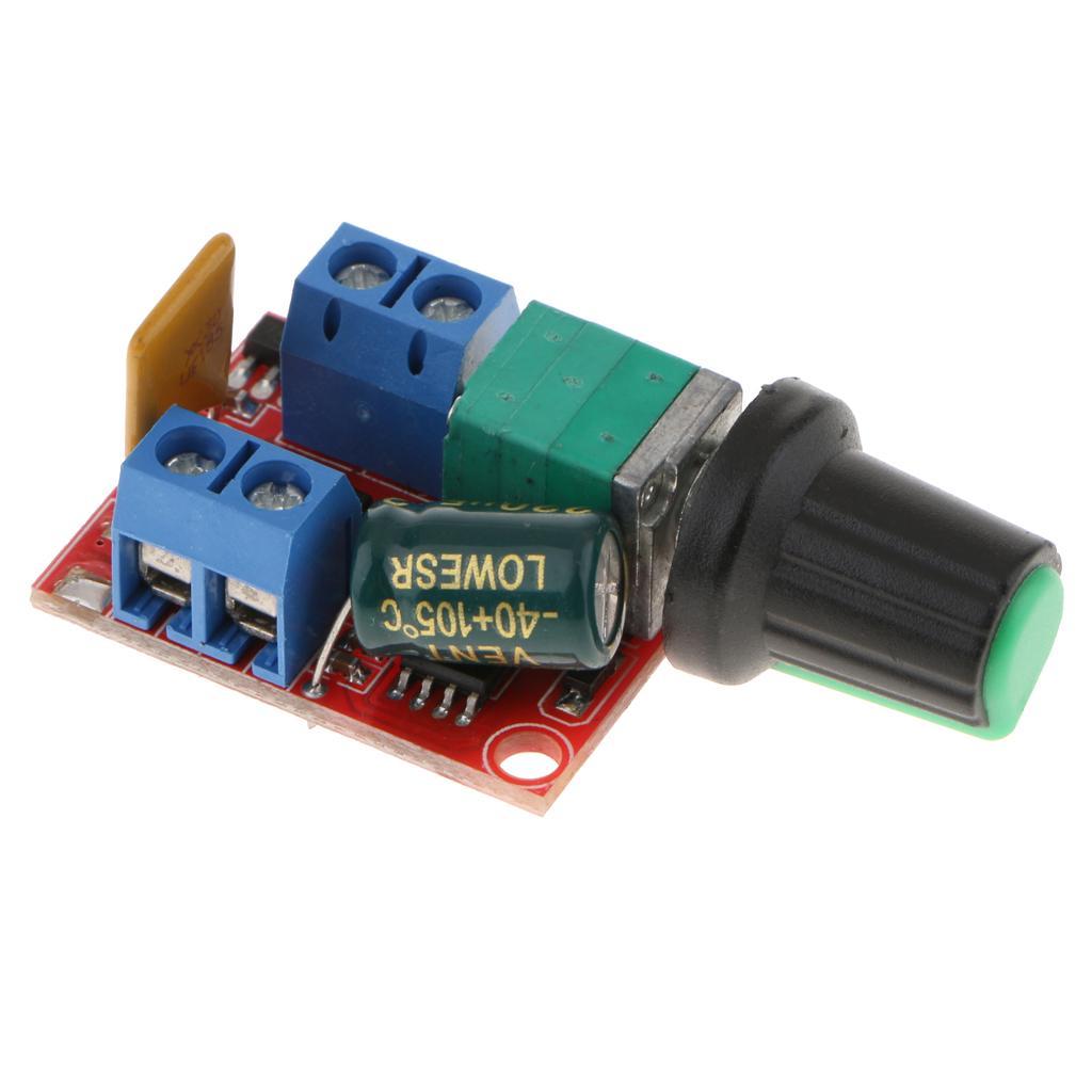 2-4pack Motor PWM Speed Controller 5A DC 3V-35V Speed Control Switch LED Dimmer