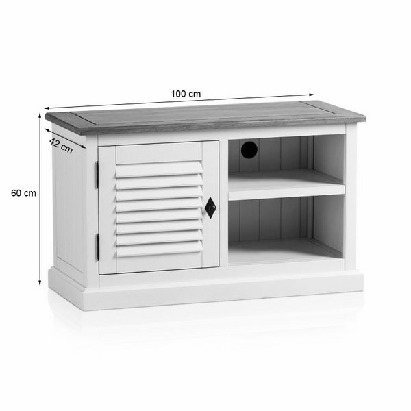 Tủ TV 1 cánh Shutter gỗ sồi
