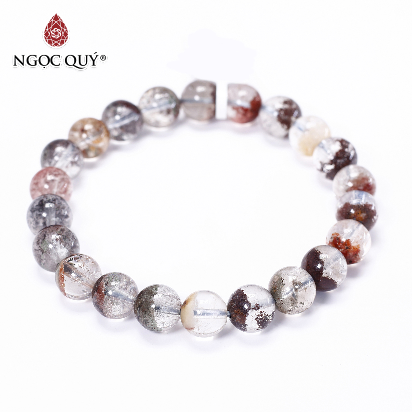 Vòng tay đá ưu linh đa sắc size hạt 9mm - Ngọc Quý Gemstones