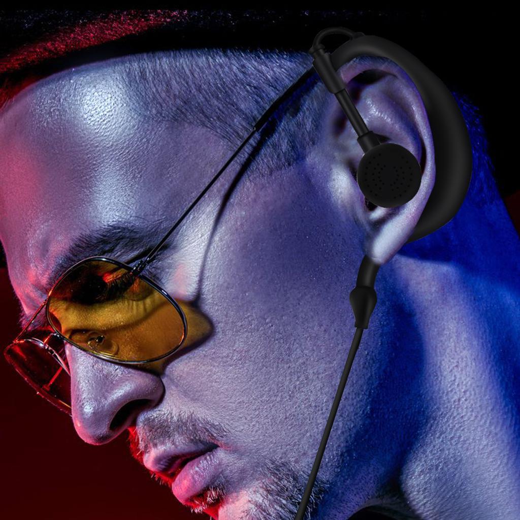 5Pieces 2  G Shape Clip-Ear Headset Earpiece with PTT for