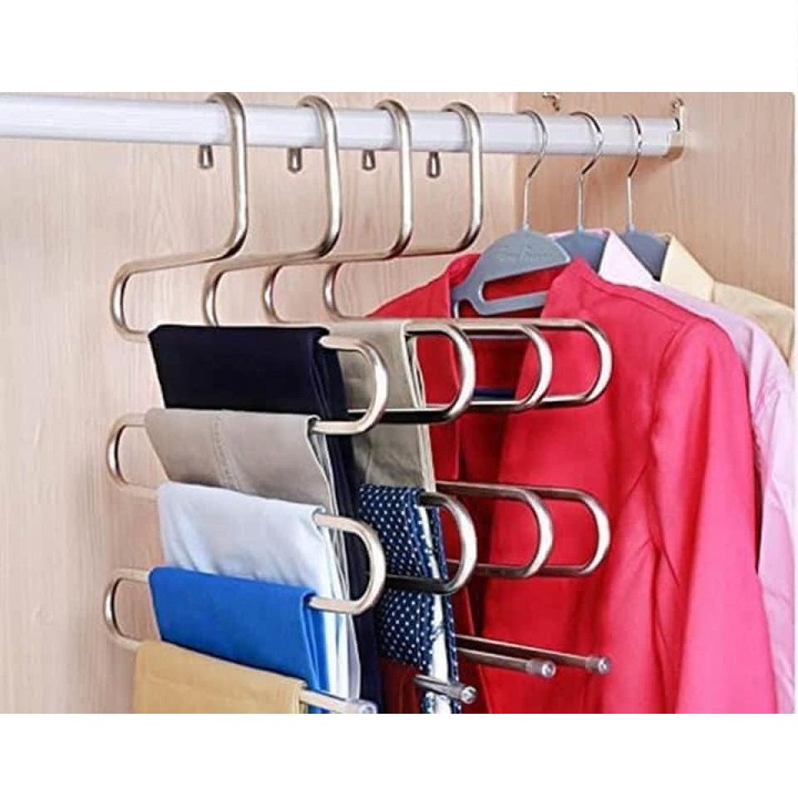 Móc treo quần ,khăn, caravat 5 tầng bằng ruột gà inox