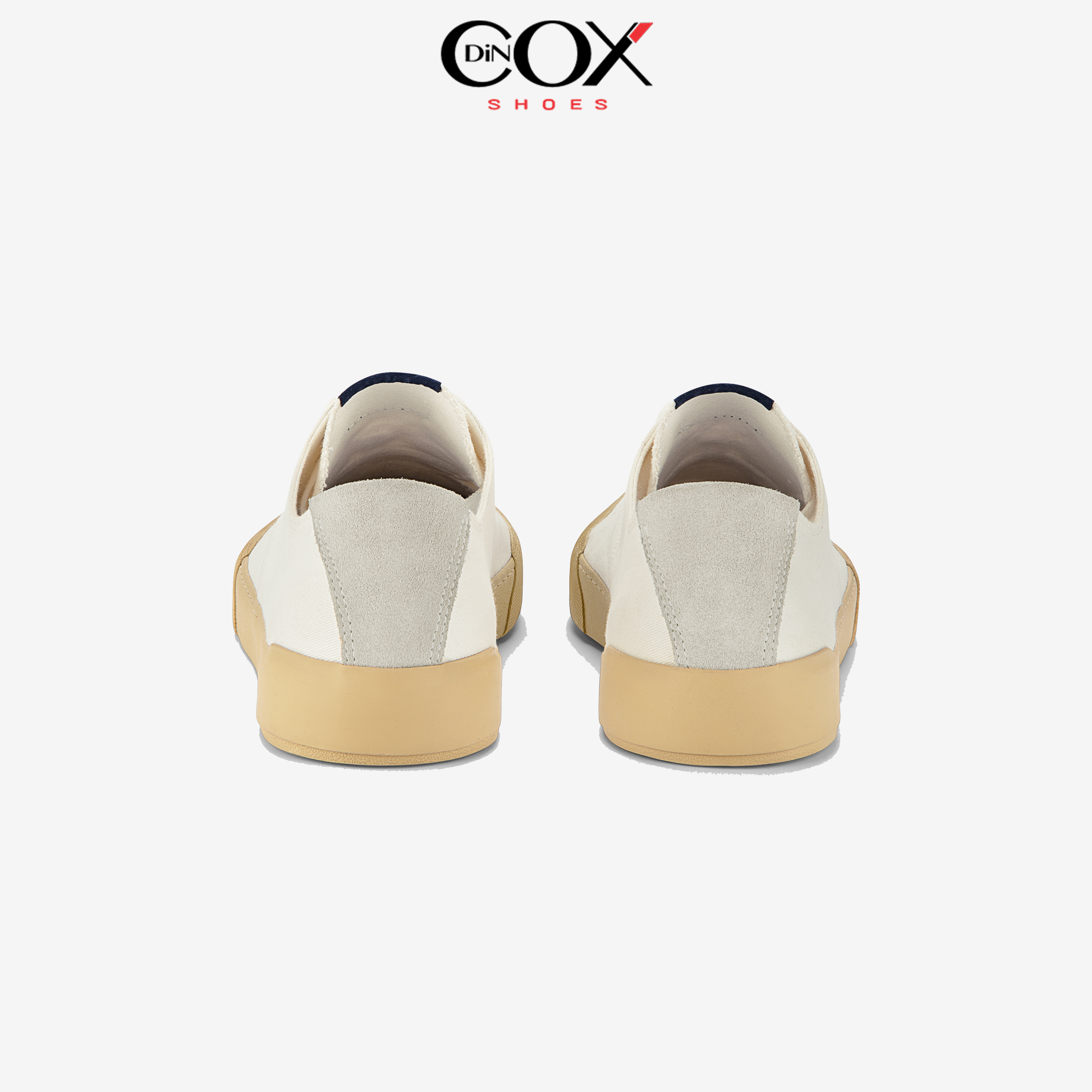 Giày Sneaker Vải Canvas Nam E22 White  Dincox Shoes