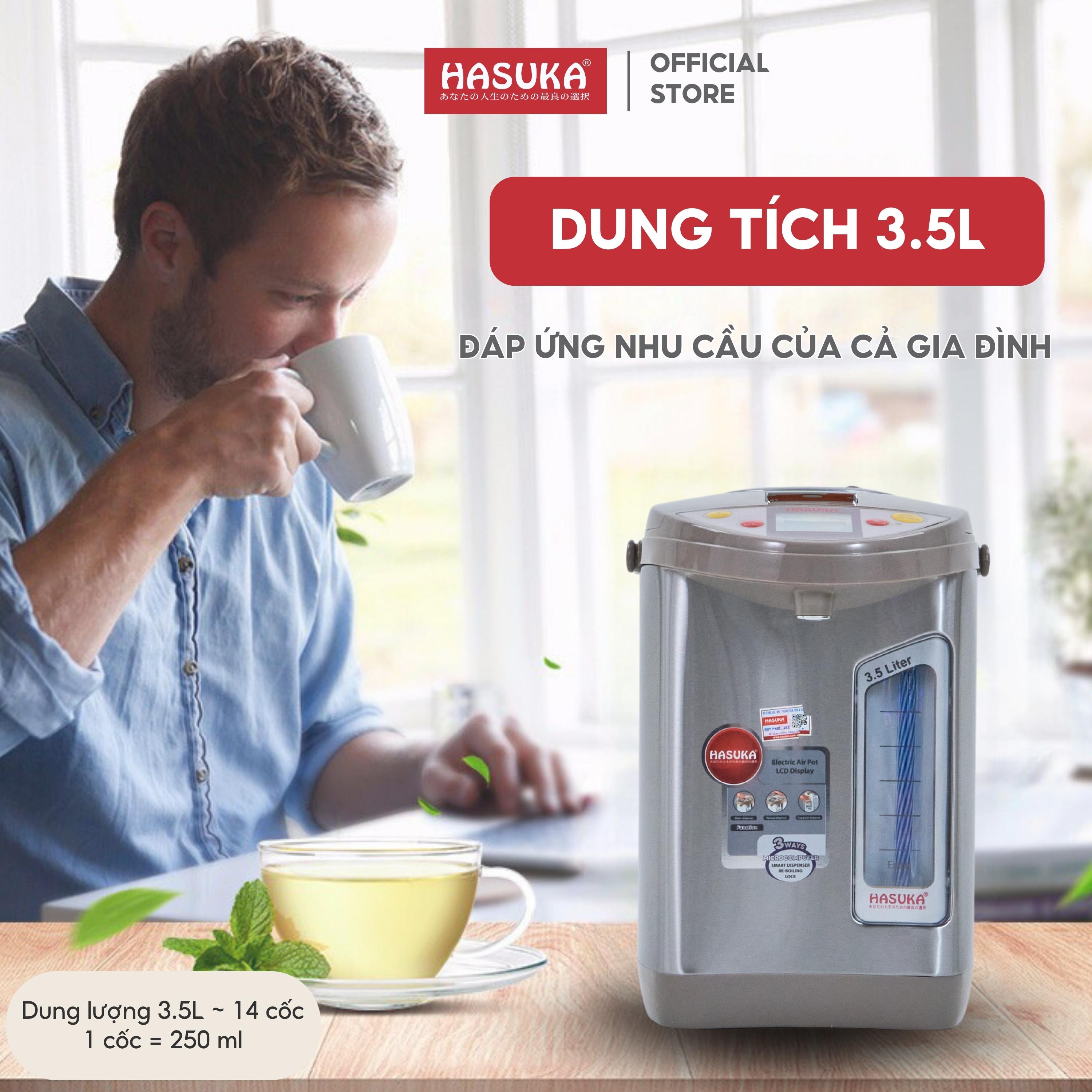 Bình thủy điện HASUKA HSK-5399 công suất 680W, thể tích 3.5L, thiết kế mới sang trọng hiện đại - HÀNG CHÍNH HÃNG