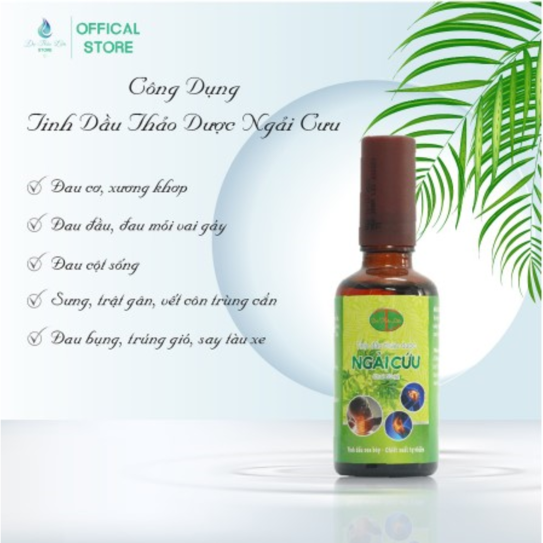 Tinh Dầu Ngải Cứu Dạ Thảo Liên 50ml, 100% Natural Herbal Wormwood Essential Oil 50ml