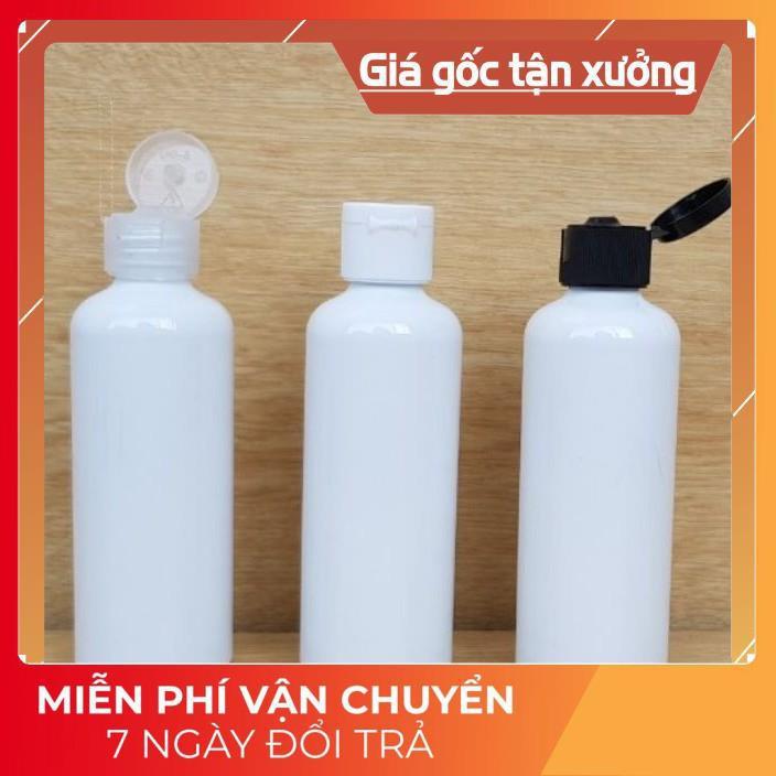 Chai nhựa pet nắp bật Trắng Sữa 10ml/20ml/30ml/50ml/100ml đựng mỹ phẩm