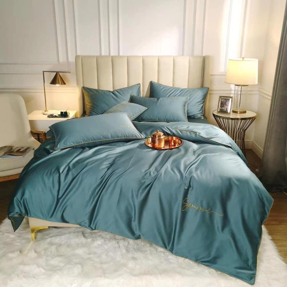 Bộ chăn ga gối Lụa SUMOI 60s cao cấp mát mịn đủ mọi kích thước từ 1m2 đến 2m*2m2